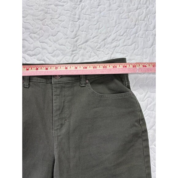 Gloria Vanderbilt Olive Green Straight Leg Denim Jeans size 6 short - Picture 3 of 5